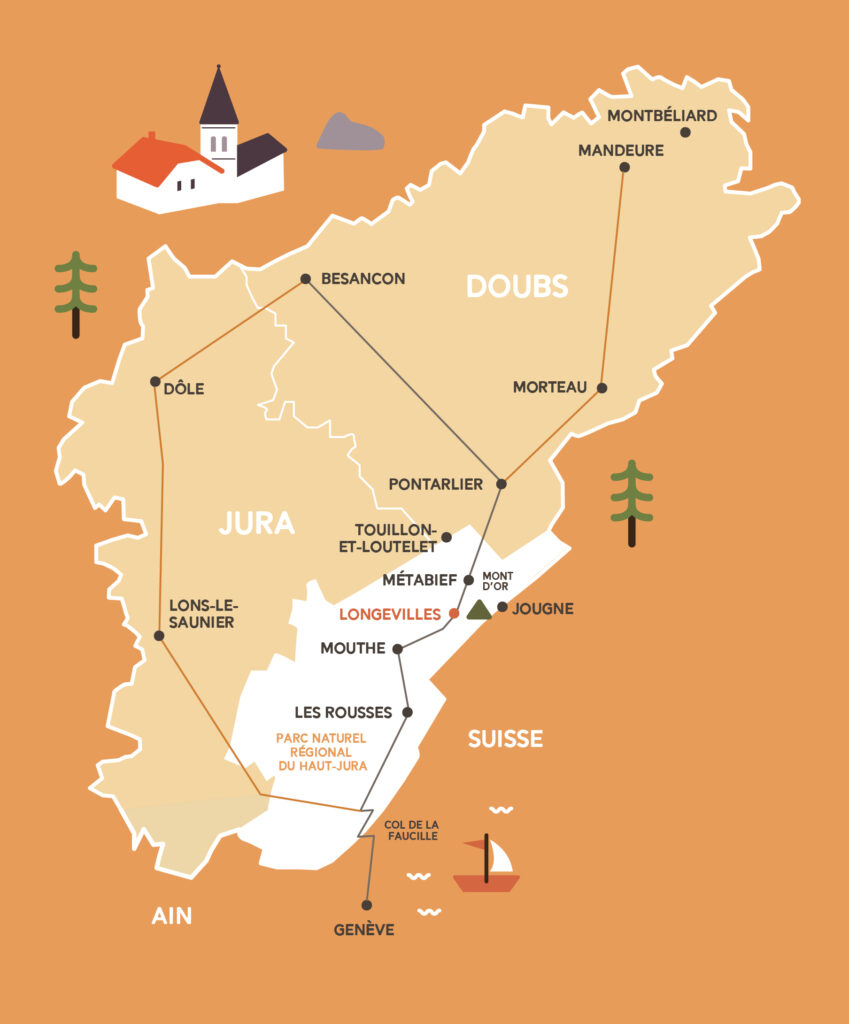 Carte de localisation des Maisons de Mont d'Or Lacs