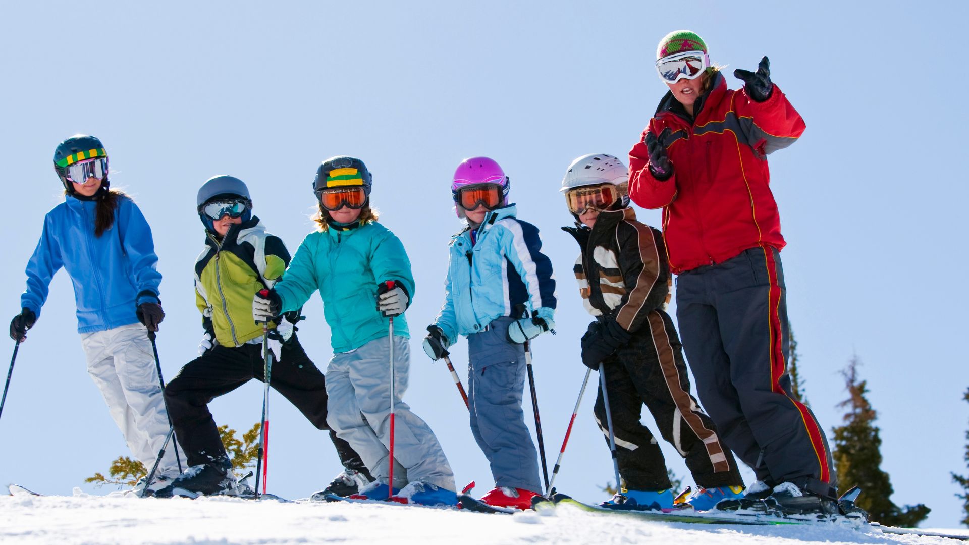 Cours de si alpin en classe de neige