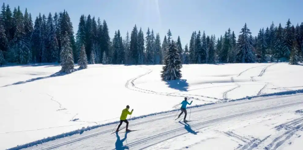 Ski de fond non-voyant en binôme
