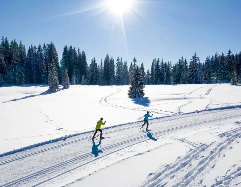 Ski de fond non-voyant en binôme