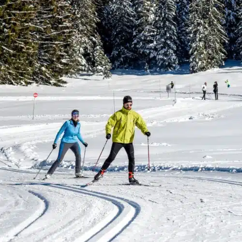 Séance de ski de fond non-voyant
