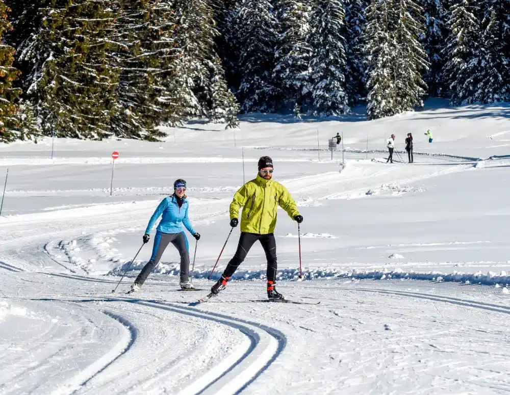 Séance de ski de fond non-voyant